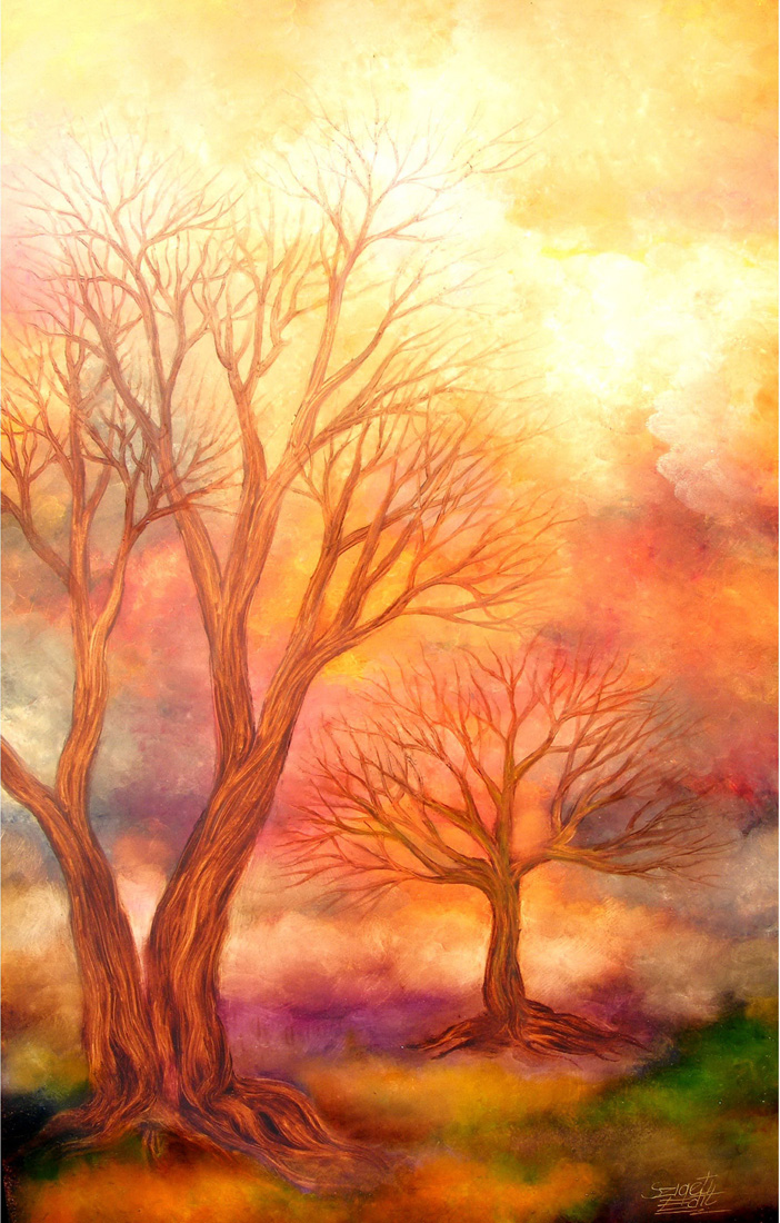 419 Golden forest 40x60cm